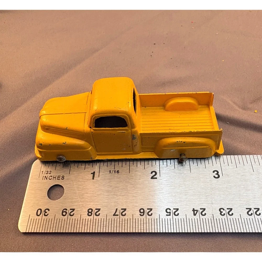 Vintage TootsieToy Diecast Truck Lot 4pc Blue Van Green Yellow Pickup Orange Cab